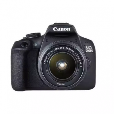 EOS 2000D 24.2MP Digital SLR Camera With EF-S18-55 IS STM (16 GB Card + Bagpack + Tripod)- Black